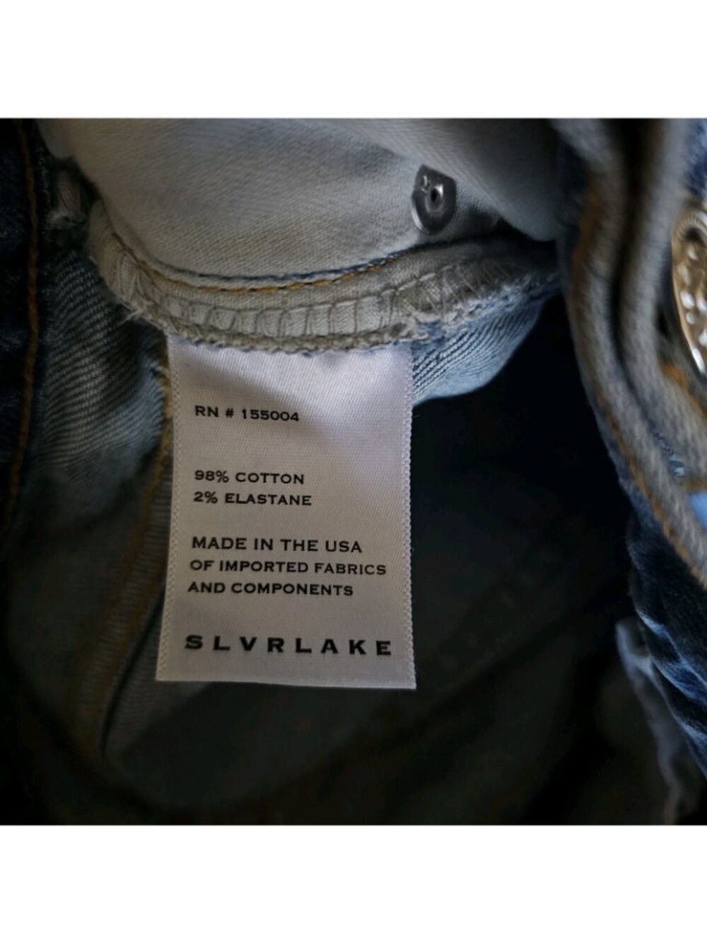 SLVRLAKE 28 Grace Crop Wide Leg Raw Hem Jeans in Blue bird 28 x 26 - Picture 7 of 8